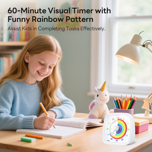 Yunbaoit hẹn giờ trực quan với công cụ quản lý thời gian ánh sáng ban đêm 60 phút đồng hồ đếm ngược cầu vồng cho trẻ em và người lớn - Product Image 5