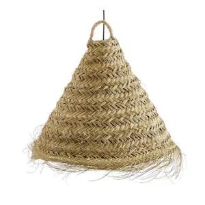 Lampe en paille tressée à la main, 100% naturelle, en jonc de mer, luminaire décoratif d'intérieur, très bas prix, livraison gratuite - Product Image 2