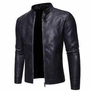 Chaqueta de cuero con estilo para hombre más vendida para hombre Chaqueta de cuero impermeable de estilo formal para invierno - Product Image 1