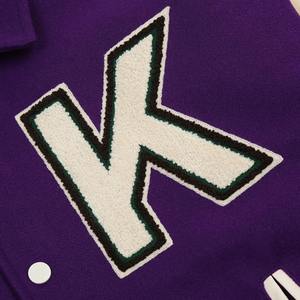 Veste de baseball varsity pour homme avec manches en cuir véritable et corps en laine, personnalisable - Product Image 5