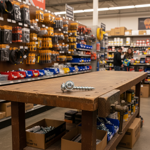 Vis à bois métrique à tête fraisée autotaraudeuse, à empreinte Phillips/Pozi, en acier au carbone/acier inoxydable, filetage grossier, zinguée/nickelé, CLASSE - Product Image 1