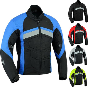 USA rider Veste de sport imperméable en Cordura noire pour homme Combinaison de moto respirante - Product Image 1