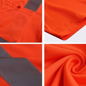 Top tendance hommes haute visibilité t-shirt léger prix de gros vêtements de travail d'hiver matériau souple hommes haute visibilité t-shirt vêtements en vrac - Product Image 4