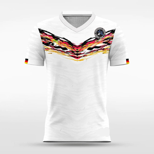 T-shirt de sport unisexe 100% coton respirant uni, maillot de football personnalisable avec nom et logo, impression par sublimation, manches courtes, entraînement - Product Image 1