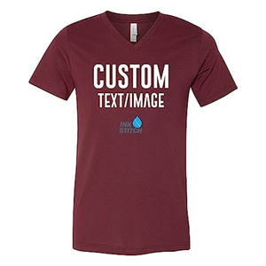 Nouveau T-shirt personnalisé 2023 col en V meilleure qualité couleur unie puce prix 100% coton t-shirt séchage rapide t-shirt pour hommes - Product Image 3