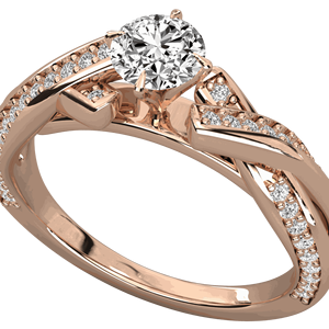 Round Diamond Twisted Shank Prong Set Solitaire <b>Ring</b> - Product Image 5