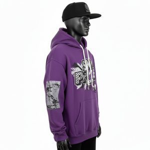 Sweat-shirt pour homme en polyester/coton de haute qualité, avec applique, broderie, coupe classique, lavage à l'acide vintage, impression numérique d'hiver - Product Image 3