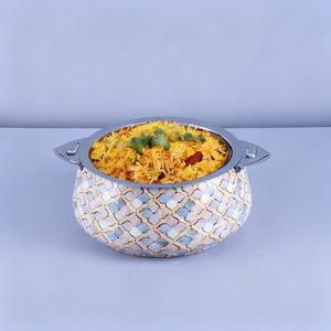 Casserole isotherme en acier inoxydable, design floral, bol de service, cuisine, salle à manger, hôtel, restaurant, meilleur prix bas, 26 cm - Product Image 3