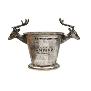 Fancy Style Reindeer Holding Champagne <b>Bucket</b> Silver Color Metal Wholesale <b>For</b> Bar Parties Direct Factory <b>Sale</b> - Product Image 3
