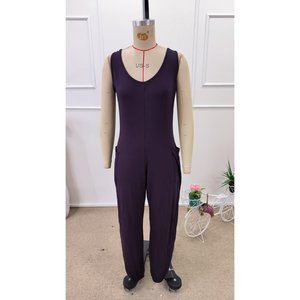 Jane's Women's Strappy Round Neck Viscose <b>Jumpsuit</b> <b>with</b> <b>Pocket</b> Details - Comfortable Casual Wear, Model 31893 - Product Image 4