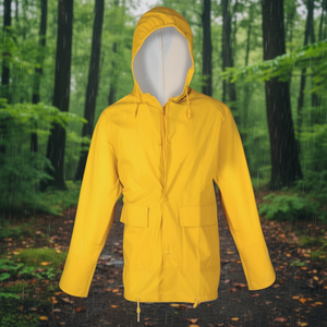 ASATEX <b>Raincoat</b> Size M Yellow PU Jacket - Product Image 3