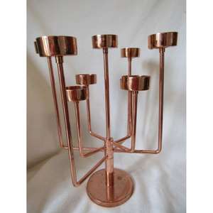 Bougeoir en laiton pur fait à la main avec insert central en verre bougeoir de qualité supérieure design personnalisé bougeoir au prix de vente - Product Image 5