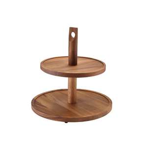 Support à gâteau en bois de luxe avec pieds en métal pour la décoration de mariage Présentoir à gâteau en bois - Product Image 1