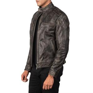 Veste en cuir d'agneau véritable de qualité supérieure, style moto classique, vêtements d'extérieur pour hommes par Maximize Wear Pakistan, veste pour hommes - Product Image 2