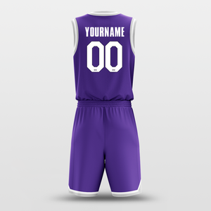 Maglia da Basket Reversibile di Alta Qualità per Marco <span class=keywords><strong>Aziz</strong></span>, Design Personalizzato Viola e Bianco, Abbigliamento Sportivo Traspirante - Pantaloncini e Pantaloni - Product Image 2