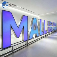 Lettres géantes lumineuses résistantes aux intempéries, lettres LED RGB, 4 pieds, plus de 100 modes de changement de couleur, signalisation extérieure