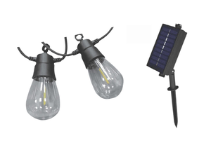 Luci solari a LED a stringa con sensore crepuscolare, 10 lampade, 6500K (F-Bright 00817) - Product Image 1