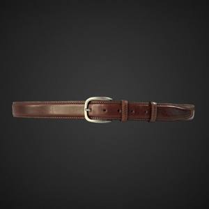 100% artisanat italien homme ceinture en cuir véritable 35 mm largeur arrondie boucle en argent sans nickel différentes couleurs - Product Image 5