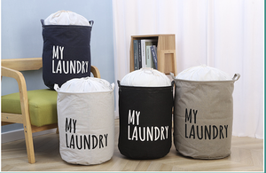 40*50cm vestiti trapunta sacchetti di stoccaggio con manici rotondi con coulisse Organizer cestino <span class=keywords><strong>biancheria</strong></span> da letto trapunta sporco armadio contenitore bucato - Product Image 2