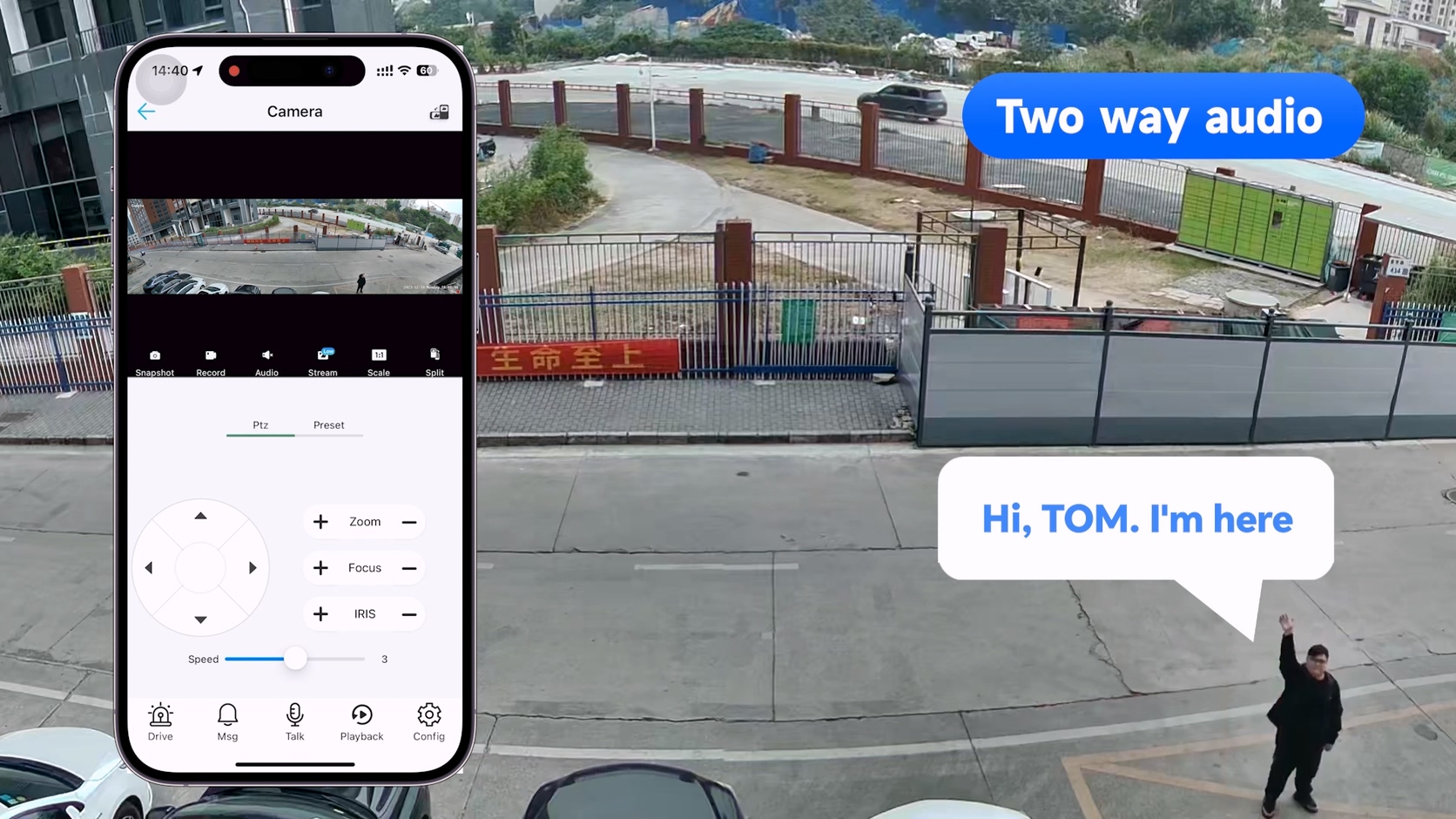 8MP Dual Lens Camera with 180 Degree Wide View AI Detection