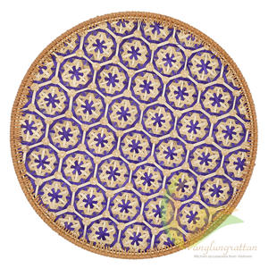 Napperon tissé en rotin de vente directe d'usine créative sets de table de mariage ensembles de vaisselle tapis et tampons en bambou du Viet Nam - Product Image 5