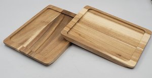 Bandeja de Servicio de Acacia Ecológica de Alta Calidad OEM/ODM, Grado Comercial, Segura para Contacto con Alimentos, 22x16x1.5 cm, Vietnam - Product Image 4