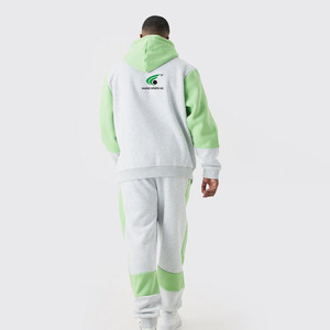 Precio asequible, chándal para hombre con logotipo personalizado, Sudadera con capucha de manga larga, pantalones para correr, ropa deportiva de entrenamiento físico de dos piezas, venta al por mayor - Product Image 2