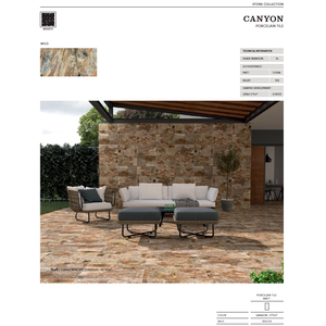 Canyon Wild 30x60 Gạch ốp tường bằng sứ bằng đá cẩm thạch bằng sứ được đánh bóng Nội thất nhà tắm Sử dụng mới Phù hợp hơn Tây Ban Nha Mẫu C2425