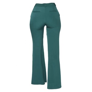 กางเกงขายดี คุณภาพสูง ราคาถูก ทรงตรง สีพื้น ยาว ผ้าเนื้อแน่น สไตล์คลาสสิก เซ็กซี่ สำหรับผู้หญิง - Product Image 3