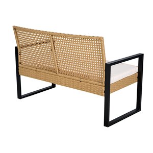 Ensemble de mobilier d'extérieur moderne en rotin 4 pièces de haute qualité pour jardin, patio, hôtel, école, appartement, salon - Product Image 4