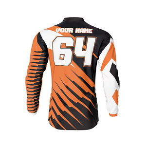 Nueva Camiseta de Carreras Personalizada 100% Poliéster, Manga Larga, Resistente al Viento, Transpirable, Estampada, para Motocross, Automovilismo y Motociclismo - Product Image 2