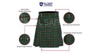 ผ้าอะคริลิคสัมผัสนุ่มสำหรับผู้ชายกระโปรงเซลติกปรับเข็มขัดได้ง่ายดีไซน์สตรีทแวร์สไตล์ยุโรป - Product Image 2