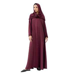 Loriya Dubaï Fabricant d'Abaya Vêtements Islamiques Abaya 2025 Robes pour Femmes Broderie Avant Abaya et Hijab Ensemble 2 Pièces Été - Product Image 1