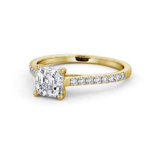 แหวนหมั้นเพชรทรง Asscher แบบปลูกในห้องปฏิบัติการ ดีไซน์พิเศษ ทองคำแท้ 14K พร้อมใบรับรอง IGI สำหรับผู้ค้าส่ง - Product Image 5