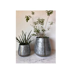 Pot de fleur galvanisé avec poignée Jardinières extérieures en métal et acier Jardinières décoratives modernes à prix abordable - Product Image 2