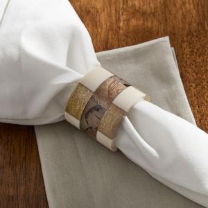 Ronds de serviette en métal de qualité supérieure avec finition translucide conçus pour des dîners luxueux et des événements formels pour les mariages - Product Image 6