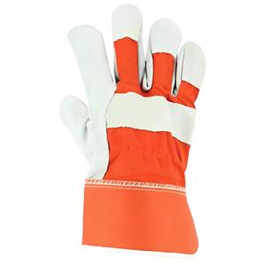 Guantes de trabajo de alta resistencia con puño de goma, guantes de aparejo canadienses industriales, protección de manos de seguridad dividida de cuero de vaca - Product Image 2