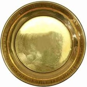 Assiettes de recharge de récif de taille personnalisée assiettes de recharge en laiton or rose pour le dîner décor de fête de mariage assiettes de recharge métalliques à volants - Product Image 3