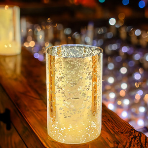 HST0406GS - Gold Speckled Glass <b>Hurricane</b> <b>Candle</b> Shade Chimney Tube [No Bottom] - 4 x 6 - Product Image 2