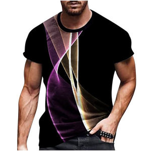 Meilleurs hommes décontractés vêtements d'été sublimation 3d imprimé t-shirts coupe ajustée tissus 100% polyester conception personnalisée de haute qualité pour les hommes - Product Image 1