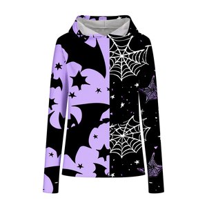 Sudadera con capucha personalizable con estampado gráfico para mujer, tela suave, manga larga, ajuste de gran tamaño para marcas de moda joven - Product Image 2
