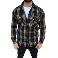 Chemise-veste à carreaux de haute qualité pour homme avec poches, style décontracté chic, légère, streetwear, idéale pour l'automne et les superpositions