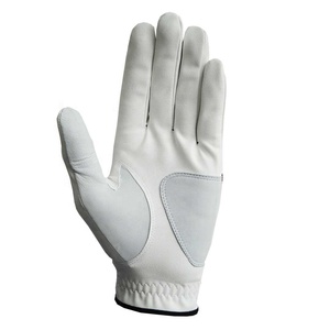 Gants de golf en cuir Cabretta personnalisés de qualité supérieure, blancs, pour homme, main gauche, respirants, toucher doux, sport - Product Image 2