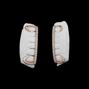 Grillz en argent sterling 925 fait main, style barre, serti de diamants, rangée supérieure et inférieure, ensemble minimaliste, hip-hop, bling dentaire, embout buccal - Product Image 3