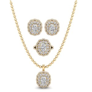 REYES vente directe d'usine 925 ensemble de boucles d'oreilles en moissanite taille ovale en argent pour femmes bijoux de bague de mariage brillants 14.01 - Product Image 5
