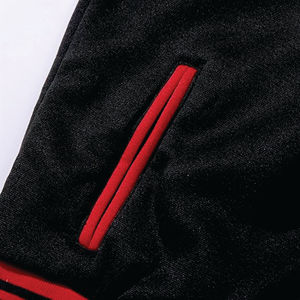 Logo personnalisé Varsity Jacket Manches en cuir Broderie Noir Couple CollegeBaseballjacket pour hommes Livraison DDP - Product Image 5