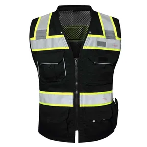 Konstruktionsuniform Arbeit reflektierende Kleidung hohe Sichtbarkeit reflektierende Sicherheitsweste Jacke industrielle Sicherheitsweste mit Logo