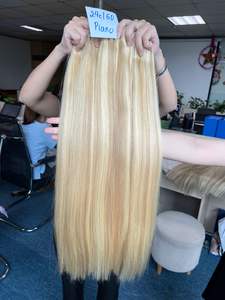 Trama Piano Color Negro natural para Ombre Raw Virgin Remy Extensión de cabello humano 100% Tejido de cabello negro natural - Product Image 4