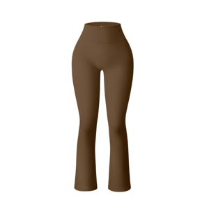 Mallas deportivas de calidad superior para mujer, diferentes tamaños, mallas hechas en Pakistán para mujer, mallas acampanadas, cintura elástica, color sólido - Product Image 3