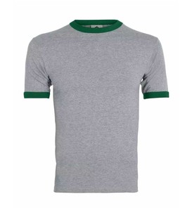 เสื้อยืดคอกลมผ้าคอตตอนแท้สีตัดกันเสื้อยืดผ้าฝ้ายออแกนิกแบบยั่งยืน - Product Image 3